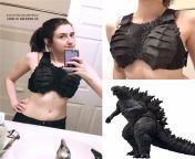 Finally started my Godzilla Cosplay Swimsuit for Colossalcon [self] from fishy cosplay
