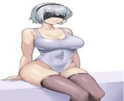 Swimsuit And Stockings 2B (Damodar ) [Nier] (X-post from r/animebodysuits) from damodar