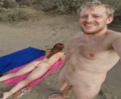 Nudist couple enjoying being naked in nature from couple enjoying in