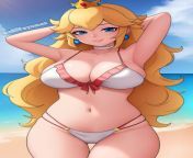 Princess Peach in a sexy bikini from princess alexia from netherland sexy fakes