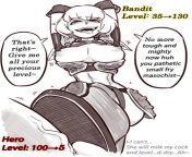 A legendary Hero got his levels milked by a mere bandit [Level Drain] [Femdom] [Male POV] [Verbal Humiliation] [Artist: thetenk] from femdom sock pov