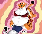 doodle of a big tiger gal! (nude version available on my patreon!) (art by me/@SpicyBatBones on twitter) from cartoon gal nude xxx