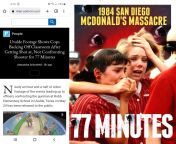 On July 18, 1984, at a McDs in San Ysidro, CA, one man controlled over 150 cops for 77-mins. *On May 24, 2022, at Robb Elementary in Uvalde, TX, one man controlled 386 cops for 77-mins. Yesterday, a 77-page report was released by Texas House of Reps on th from sweetygabon 77