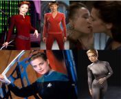 Wish i could be a time traveller/Q who gets to assfuck all the hottest women of each era of star trek (Nana Visitor, Jolene Balock, Terry Farrell, Jeri Ryan) from nana