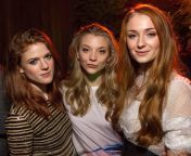 Rose Leslie, Natalie Dormer, and Sophie Turner, Dom or sub in this perfect foursome? from rose leslie