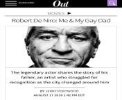 Hi Im gay son Robert DeNiro from robert deniro