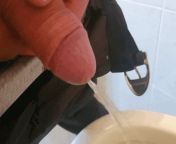Pissing at work from pissing outdoor spy