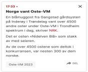 Norge vant Oste-VM from norge