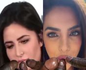 Katrina Kaif &amp; Priyanka Chopra together sucking multiple black cock during blowbang xxx from miya half dasi lady sex katrina kaif xxx fuck video come