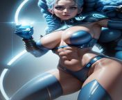Blue Cyberpunk Heroine from heroine karthika xxxunny ki blue xxx video indian desiবাংলাxxx