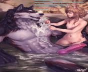 An odd couple: bath time fun. [Werewolf x foxgirl] [bath] [naked] [big dick] [implied hand job] [wholesome flirting] Author: @personalami from x jpg4 net naked