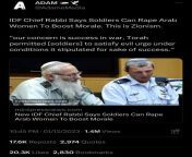 IDF Chief Rabbi permits soldiers to rape Arab women to &#34;boost morale&#34;. Thoughts? from soldiers gangbang rape 3gp xxx videos tamil naika