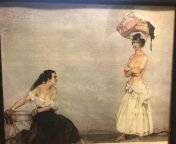 [NSFW maybe?] I absolutely bought this weird sapphic art print of a very exhausted lesbian and her weird topless girlfriend. Found at Value Village from kajol kareena kapur sexx nod village lesbian sexihari dashi school girl sex lokal video com