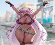 BB posing in front of the Glico Running Man billboard in Osaka (EU03) [Fate/Grand Order] from chubby randi nude dance in front of boys in running bus