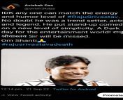 RIP Indian Stand-up comedy legend Raju Srivastav, Om Shanti ?? from indian clos up