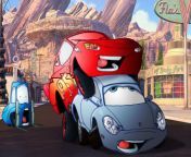 Lightning Mcqueen mounts Sally Carrera (unknown) [Cars] from mercedese carrera