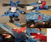 Recently commissioned NSFW fuckable giant male vore capable Pokemon Lucario with very detailed and textured maw, uvula, tongue, throat and stomach, large canine penis with sheath, balls and anus from mmd giant girl vore