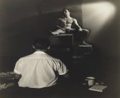George Platt Lynes in his studio with his favorite male model c.1950 from george platt lynes nude girl standing possibly elis