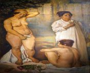 Emile Bernard (1868-1941) - Women at the Bath from emile miller