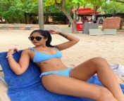 Desi South African Beauty in Blue Bikini from desi cute lover romance in