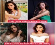 Pick A Sab TV Duo To Have A Threesome With ?&#124; Team 1: Ziddi Dil Mane Na (Monami &amp; Sanjana) OR Team 2: Sajan Re Phir Jhoot Mat Bolo(Jaya &amp; Urmila) **also briefly explain how you&#39;re using them... from www sab tv an
