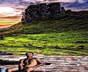 Wild West edited Nude. This rock surface is rough on bare slin from west indies nude girl