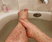 Bath with baby oiled feet from indian mom bath with baby