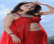 Tamanna Bhatia navel in red outfit from tamanna bhatia