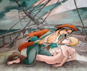 Erotic Anne-Marie: A shameless erotic pirate comic by Reina Canalla. from 【少年阿宾】第二话 学姐 erotic novel