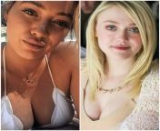 Would you rather... Titfuck Hilary Duff and cum on her face OR Deepthroating Dakota Fanning and cum in her mouth ? from teen dakota fanning cum tribute