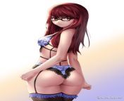 Sumire lingerie (with glasses) by @excaliblader from perman sumire