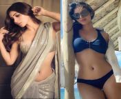 Mouni Roy - saree vs bikini - Indian TV and film actress. from kollywood sex mallu blue film actress exc