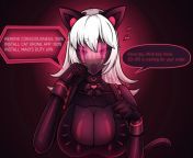 H-Hey w-What are you making me w-wear?! I-I only came here cause you asked me to help you test something!(I really want someone to reprogram, Hypnotize me into a obedient little cat maid who cant think about anything else than their Master/Mistress~) from cat eye hypnotize