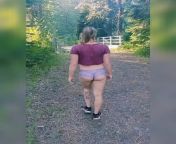 Couldn&#39;t camp like we wanted so I took I hike pantless!! Tgirl trying to save money on the side for my top surgery! Full video on my Only Fans from pantless