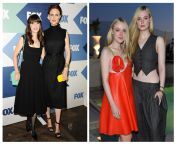 What sister pair would you rather have a threesome with Zooey and Emily Deschanel or Dakota and Elle Fanning from emily deschanel nude grabs butt