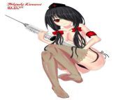 I am here! With Kurumi once again found this ummmm *coughs* suggestive nurse Kurumi with a very very large needle and this time I have the source! Since this one was easy to find... I hope its the right one lol from nurse fucking with pations