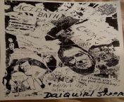Acid Bath flyer; Live at the Daiquiri ?Shoope? With Choke. Morgan City, Louisiana. Unknown Date the drawing in the bottom left is by artist Chris Cooper aka Art of Coop and according to him was included in a Hustler Magazine from the early 90s. from anonib louisiana
