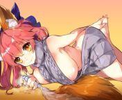Tamamo in virgin killing sweater... wait, the tail can come out! from tamamo mgq