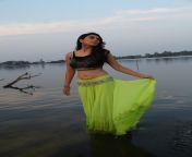 Hansika navel in black blouse and green skirt from hansika sexxs vdeo