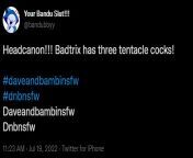 fr ban this person off twitter. badtrix is a literal minor. not just that they even do the same gross shit with bandu and expunged, AND DALE. they are a fucking proshipper. ? from bandu jok
