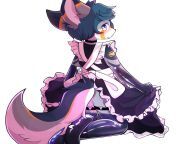 [Q] Furry maid ! (Art by me, @arkiuvu on twitter) from furry looner