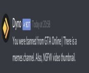 I got banned from the gta5 discord server for that anime putin meme. No1 this is my first ban. No2 i didnt got warning for whatever reason maybe the moderators are busy doing other stuff than doing their job. No3 its not nsfw. No4 its still not nsfw. Poli from still wondering why i got banned from tiktok