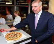 Prince Andrew at Pizza Express Woking Dream Studio AI from bbc interview prince andrew