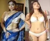 Aayushi - saree vs bikini - Indian web series actress. from akshita singh anmol khan and zoya rathore indian web series slow poison season episode uporniaindianlingerie