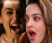 Taapsee Pannu &amp; Kiara Advani together blowjobing 1 cock from taapsee pannu xxxphoto porn snap me