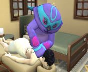 My global superstar sim, fresh off an acting job, giving her wife a sensual massage. from hubby giving her wife boobs massage