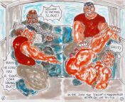 panoramic image formed by pages 6 and 7 of the cop domination comic book Stacey cop part 2 by manflesh from girl miku huge breast expansion and milking part 2 by imbapovi from the milking factory girl watch xxx