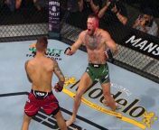 Conor McGregor broke his leg during his fight against Dustin Poirier at UFC 264 in July 2021. from conor coxxx superheroine