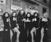 Ian Anderson of Jethro Tull with the dance troupe Pan&#39;s People outside the Rainbow Theatre in London, 1974 from the corrs live in london