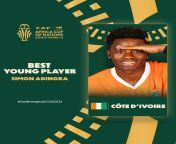Simon Adingra is the Best Young Player of AFCON2023 from the best young hebe jb girls